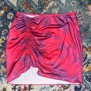 Cinched mini skirt